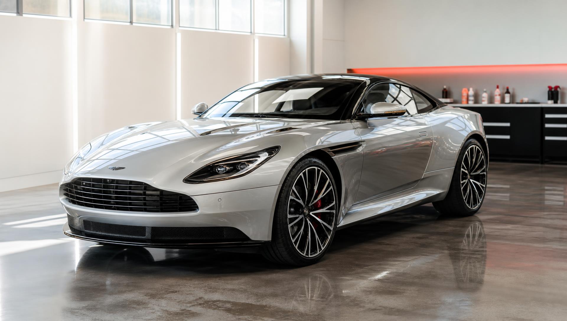 Glossy premium car in a detailing studio